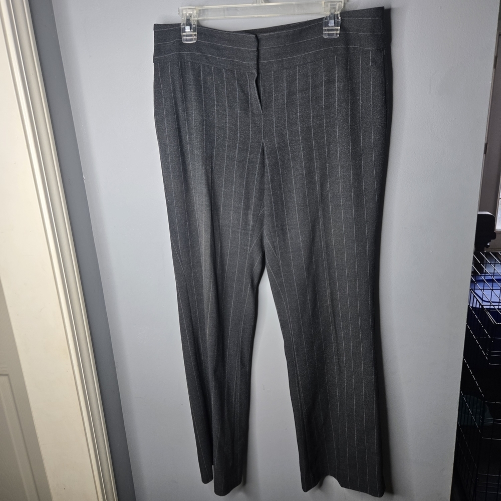 Kenneth Cole Gray Pinstripe Dress Pants 8 Career Office Tailored Trouser